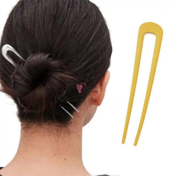 Accesoriu de par modern Japonez pentru cocuri din metal JPN00DD Portocaliu
